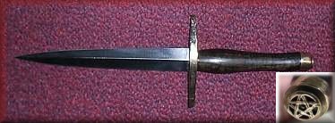 Bog oak hafted athame